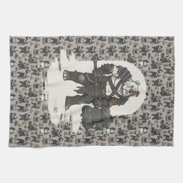 adventure American Bulldog gladiator dog キッチンタオル