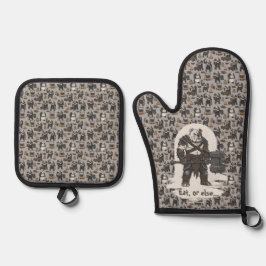 adventure American Bulldog gladiator dog 鍋つかみ&鍋敷きセット