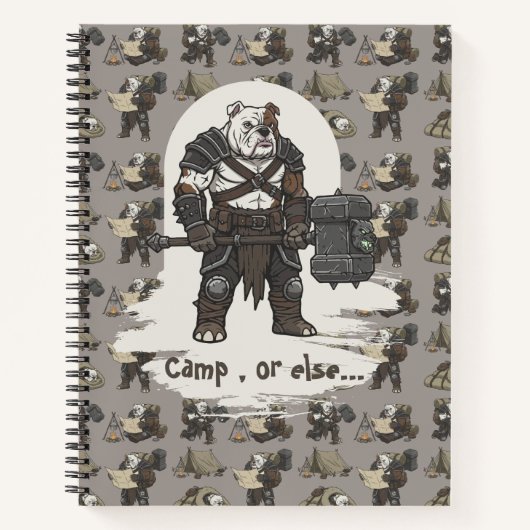 adventure American Bulldog gladiator dog T-Shirt ノートブック (正面)
