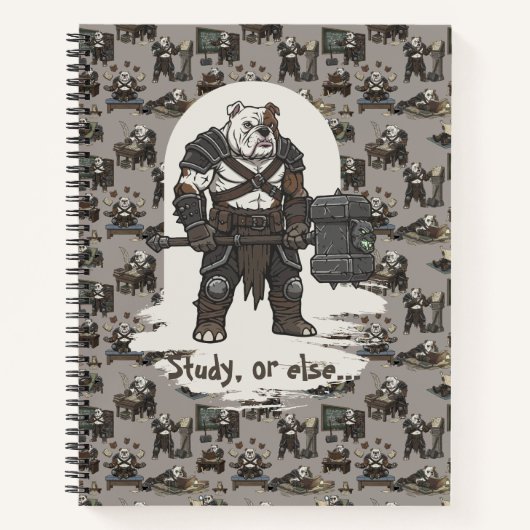 adventure American Bulldog gladiator dog T-Shirt ノートブック (正面)