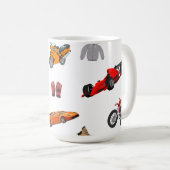 Adventure and Racing Enthusiast Peel and Stick  コーヒーマグカップ (正面右)