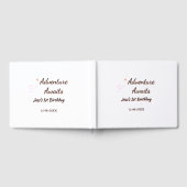 Adventure awaits 1st birthday name date planeretro ゲストブック (全面)