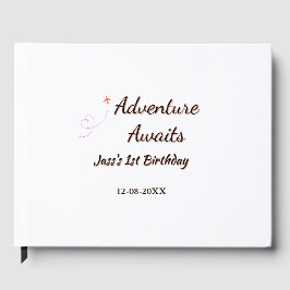 Adventure awaits 1st birthday name date planeretro ゲストブック
