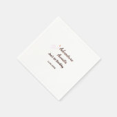 Adventure awaits 1st birthday name date planeretro スタンダードカクテルナプキン (角)