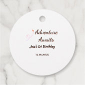 Adventure awaits 1st birthday name date planeretro フェイバータグ (裏面)