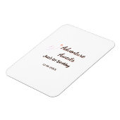 Adventure awaits 1st birthday name date planeretro マグネット (左側)