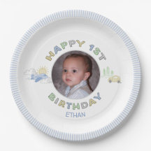 Adventure Awaits 1st Birthday Photo パーソナライズされた