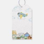 Adventure Awaits Aviator Airplane Baby Shower  ギフトタグ (裏面)