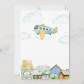 Adventure Awaits Aviator Airplane Baby Shower 招待状 (裏面)