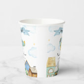 Adventure Awaits Aviator Airplane Baby Shower 紙コップ (左)