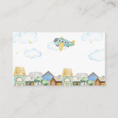 Adventure Awaits Aviator Books For Baby Shower  エンクロージャーカード (裏面)