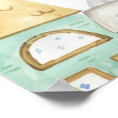 Adventure Awaits Aviator City Baby Shower Welcome ポスター (角)