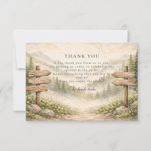 Adventure Awaits Bridal Shower サンキューカード (正面)