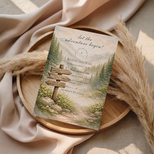 Adventure Awaits Bridal Shower 招待状