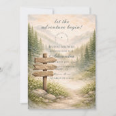 Adventure Awaits Bridal Shower 招待状 (正面)