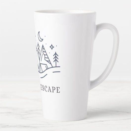 "Adventure Awaits Camping Graphic カフェラテマグ (右)