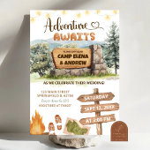 adventure awaits camping ground wedding 招待状