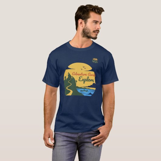 Adventure Awaits: Explore & Enjoy Nature Tシャツ (正面フル)