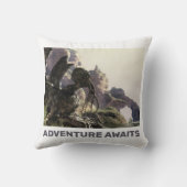 Adventure Awaits. Fantasy landscape クッション (裏面)