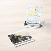 Adventure Awaits. Fantasy landscape スクエアペーパーコースター (インサイチュ)