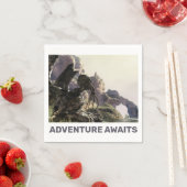 Adventure Awaits. Fantasy landscape スタンダードカクテルナプキン (インサイチュ)