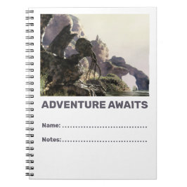 Adventure Awaits. Fantasy landscape ノートブック
