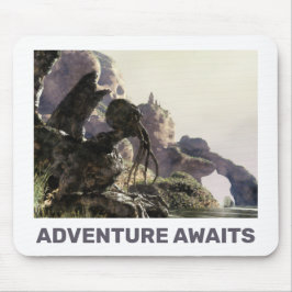Adventure Awaits. Fantasy landscape マウスパッド