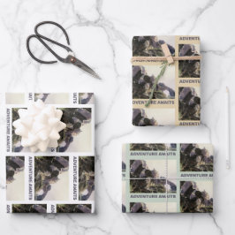 Adventure Awaits. Fantasy landscape ラッピングペーパーシート