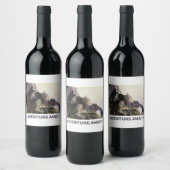 Adventure Awaits. Fantasy landscape ワインラベル (ボトル)