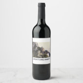 Adventure Awaits. Fantasy landscape ワインラベル (正面)