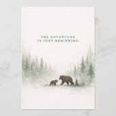 Adventure Awaits Forest Animals Baby Shower 招待状 (裏面)