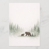 Adventure Awaits Forest Baby Shower 招待状 (裏面)