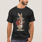 Adventure Awaits Hiking Bunny in The Forest Graphi Tシャツ (正面)