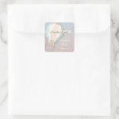 Adventure Awaits Hot Air Balloon スクエアシール (バッグ)