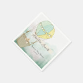 Adventure Awaits Hot Air Balloon スタンダードカクテルナプキン (角)