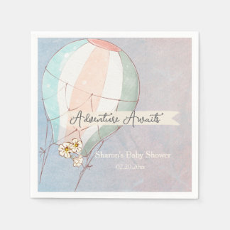 Adventure Awaits Hot Air Balloon スタンダードカクテルナプキン