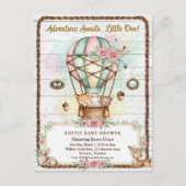Adventure Awaits Hot Air Balloon Baby Shower ポストカード (正面)
