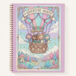Adventure Awaits Hot Air Balloon & Friends Journal ノートブック