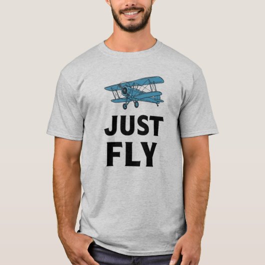 Adventure_Awaits_Just_Fly Tシャツ (正面)