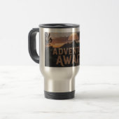 Adventure Awaits Mountain Travel Tumbler – Rugged  トラベルマグ (正面左)