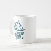 Adventure Awaits Outdoors Camping Coffee コーヒーマグカップ (正面左)