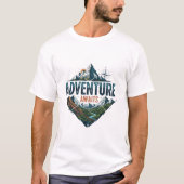 Adventure Awaits Peaks & Valleys Tシャツ (正面)