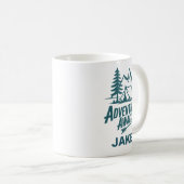 Adventure Awaits Personalized Camping Coffee コーヒーマグカップ (正面右)