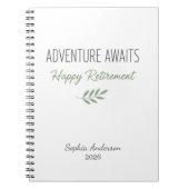 Adventure Awaits Retirement Personalized ノートブック (正面)