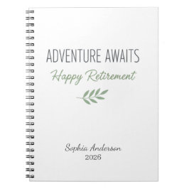 Adventure Awaits Retirement Personalized ノートブック