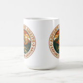 Adventure Awaits Sticker - Vintage Mountain Natio コーヒーマグカップ (中央)