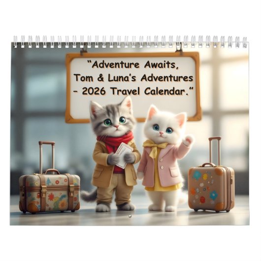 Adventure Awaits – Tom & Luna’s Adventures™ 2026 T カレンダー (カバー)