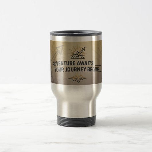 Adventure Awaits Travel Mug – Customizable Gift トラベルマグ (中央)