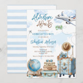 Adventure Awaits Travel Retirement Invitation 招待状 (正面/裏面)