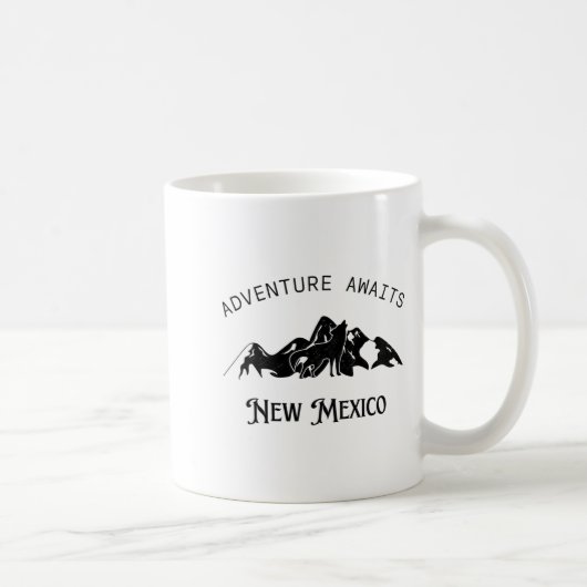 Adventure Awaits Vacation Travel New Mexico  コーヒーマグカップ (右)